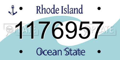 1176957 Rhode Island License Plate