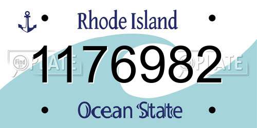 1176982 Rhode Island License Plate