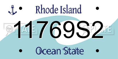 11769S2 Rhode Island License Plate