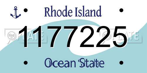 1177225 Rhode Island License Plate