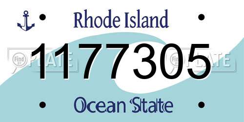 1177305 Rhode Island License Plate