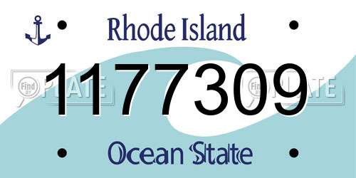 1177309 Rhode Island License Plate