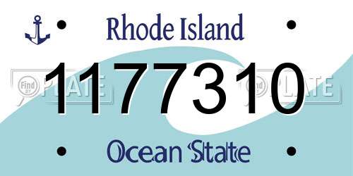 1177310 Rhode Island License Plate
