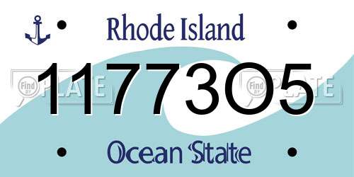 11773O5 Rhode Island License Plate