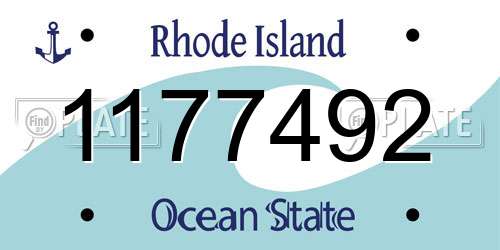 1177492 Rhode Island License Plate