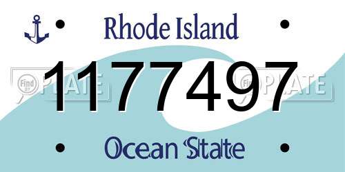 1177497 Rhode Island License Plate