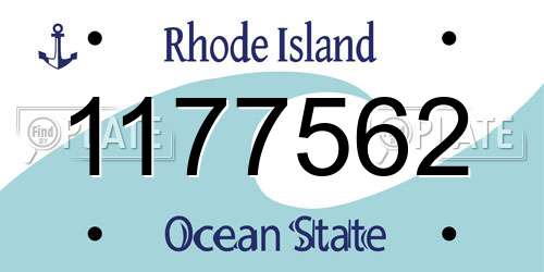 1177562 Rhode Island License Plate
