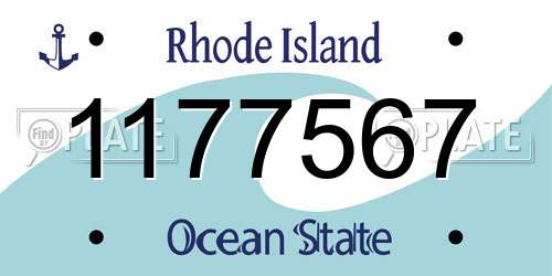 1177567 Rhode Island License Plate