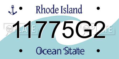 11775G2 Rhode Island License Plate