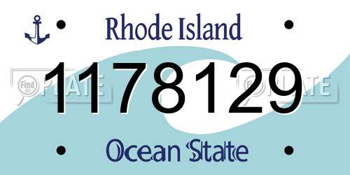 1178129 Rhode Island License Plate