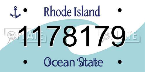 1178179 Rhode Island License Plate