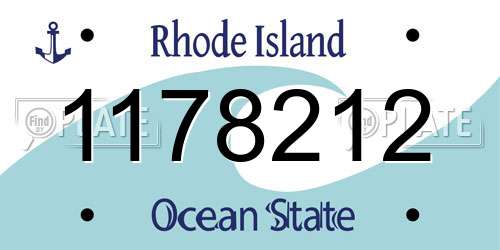 1178212 Rhode Island License Plate