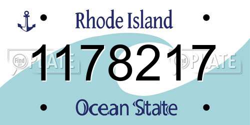1178217 Rhode Island License Plate