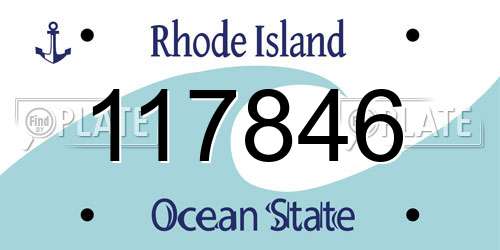 117846 Rhode Island License Plate