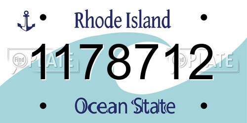 1178712 Rhode Island License Plate