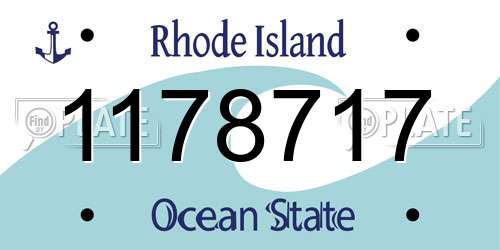1178717 Rhode Island License Plate