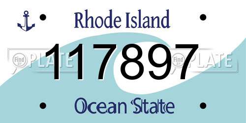 117897 Rhode Island License Plate