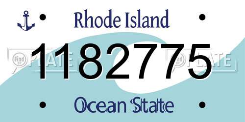 1182775 Rhode Island License Plate