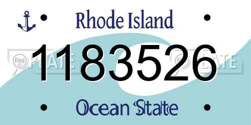 1183526 Rhode Island License Plate