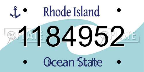 1184952 Rhode Island License Plate