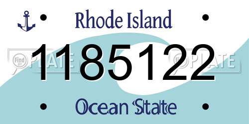 1185122 Rhode Island License Plate