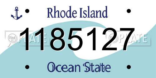 1185127 Rhode Island License Plate