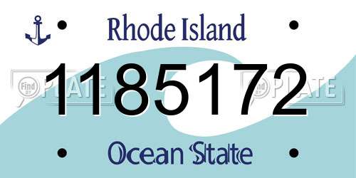 1185172 Rhode Island License Plate