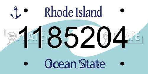 1185204 Rhode Island License Plate