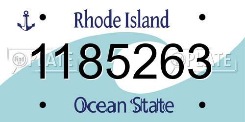 1185263 Rhode Island License Plate