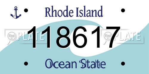 118617 Rhode Island License Plate