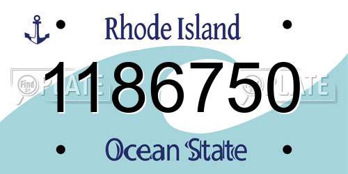 1186750 Rhode Island License Plate