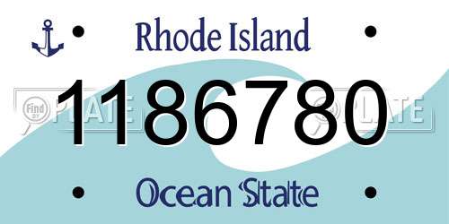 1186780 Rhode Island License Plate
