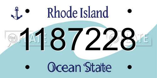 1187228 Rhode Island License Plate