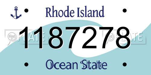 1187278 Rhode Island License Plate