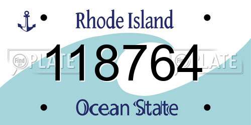 118764 Rhode Island License Plate