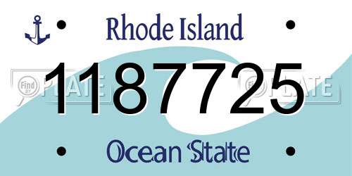1187725 Rhode Island License Plate