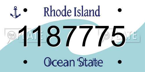 1187775 Rhode Island License Plate