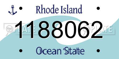 1188062 Rhode Island License Plate