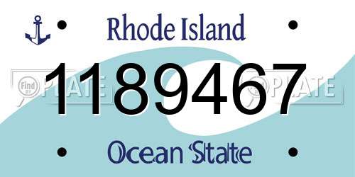 1189467 Rhode Island License Plate