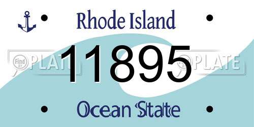 11895 Rhode Island License Plate