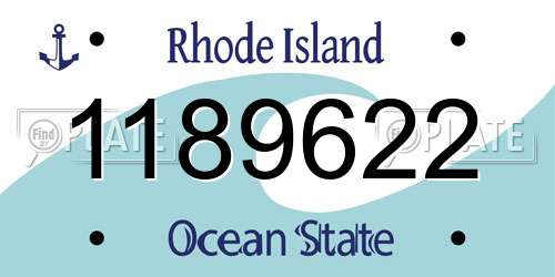 1189622 Rhode Island License Plate