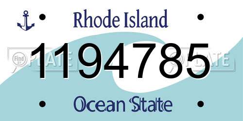 1194785 Rhode Island License Plate