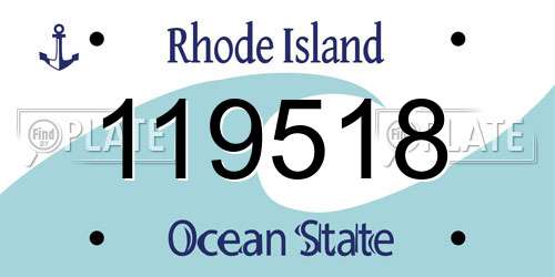 119518 Rhode Island License Plate