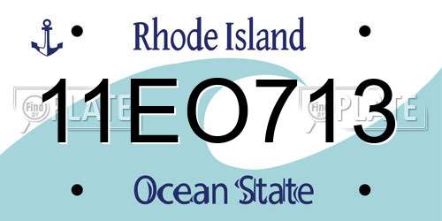 11EO713 Rhode Island License Plate
