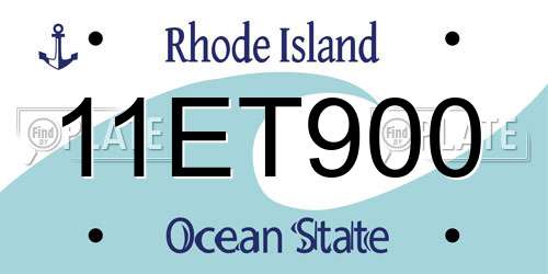 11ET900 Rhode Island License Plate