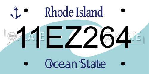 11EZ264 Rhode Island License Plate