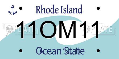 11OM11 Rhode Island License Plate