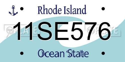 11SE576 Rhode Island License Plate