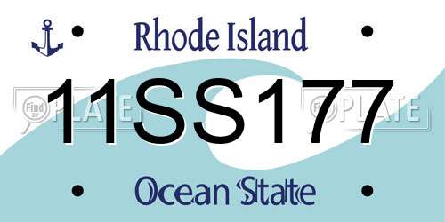 11SS177 Rhode Island License Plate