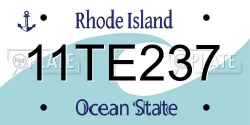 11TE237 Rhode Island License Plate